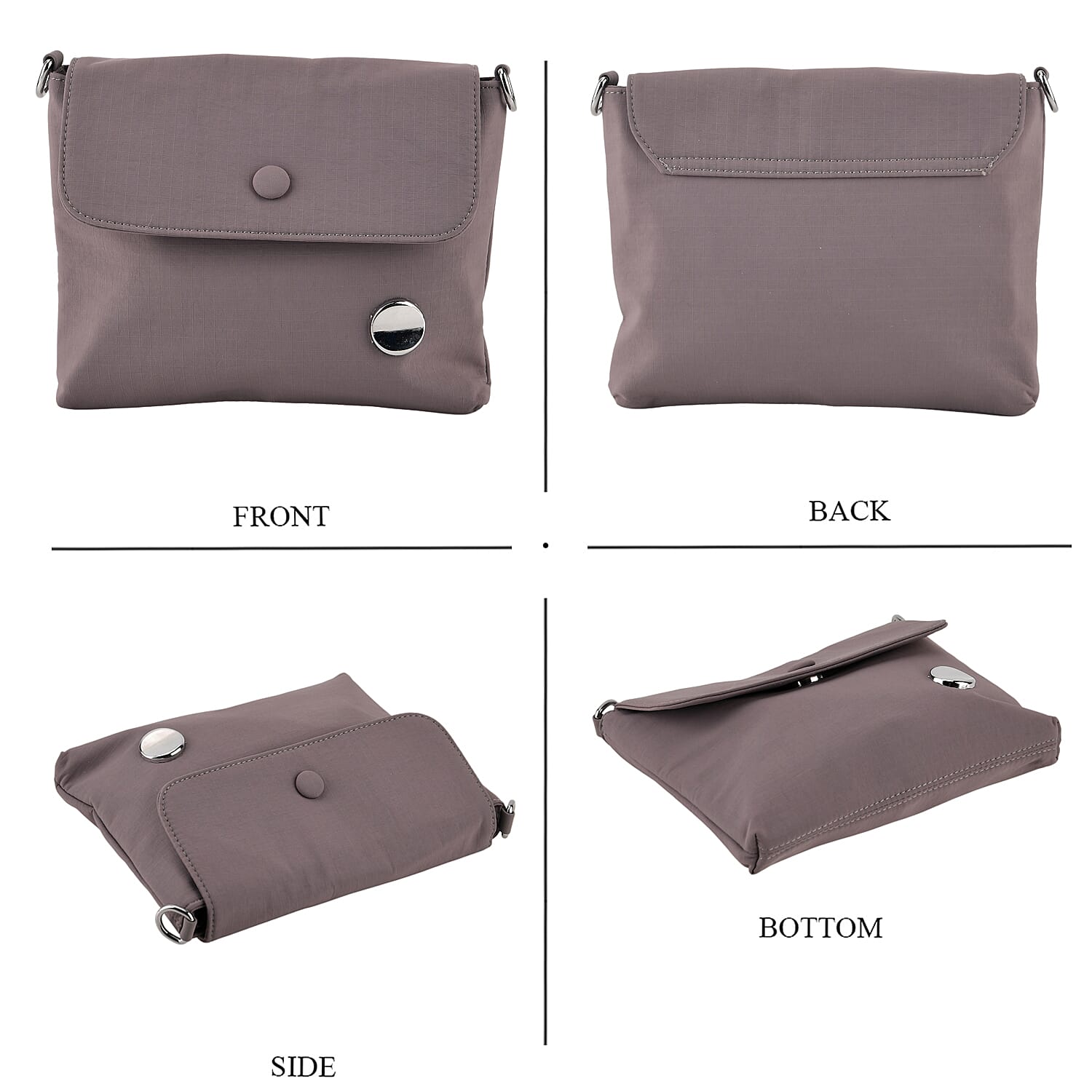 Sling Crossbody Messenger Bag - Light Purple