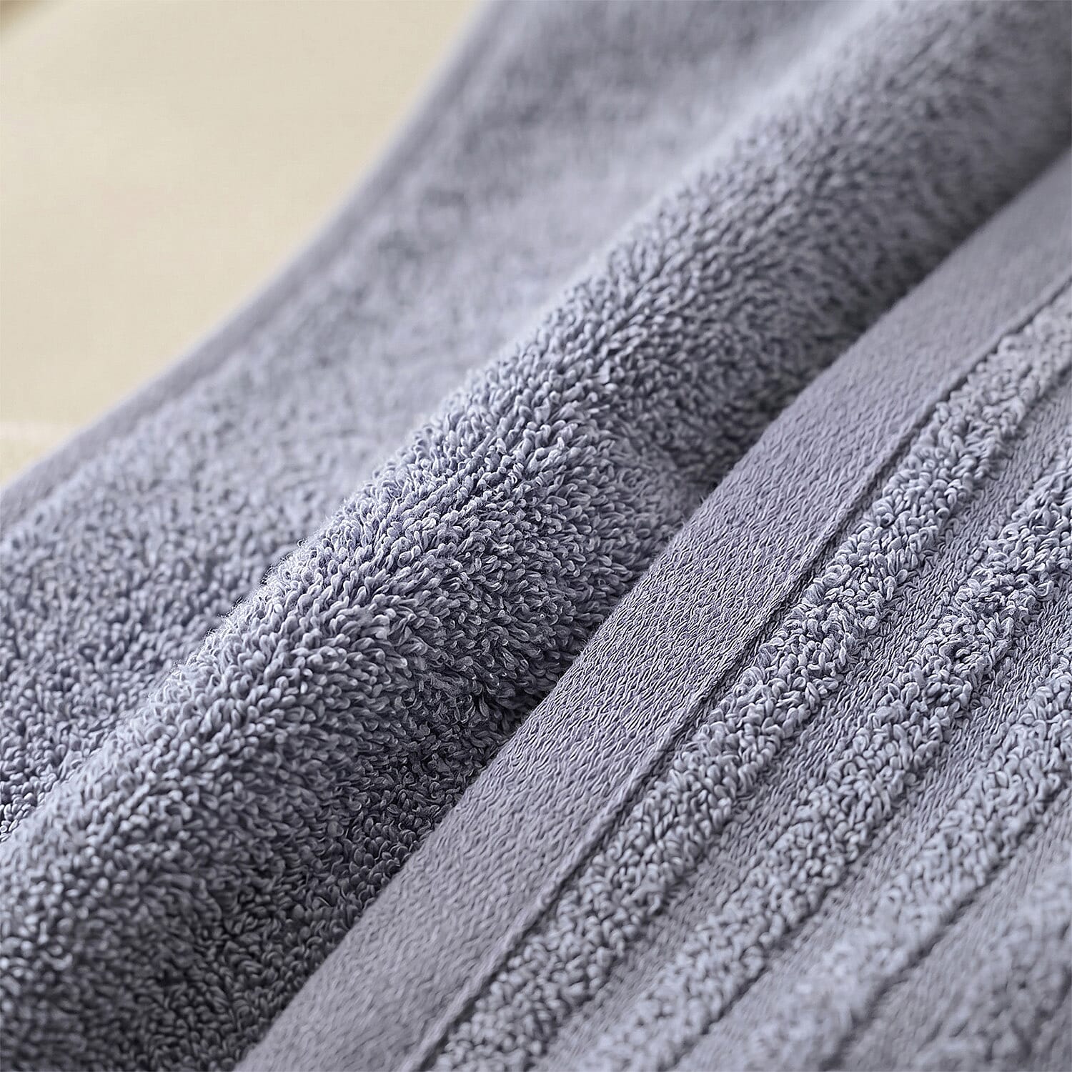LIVMORE Premium Large Bamboo Bath Sheet (160 x 80cm) - Grey