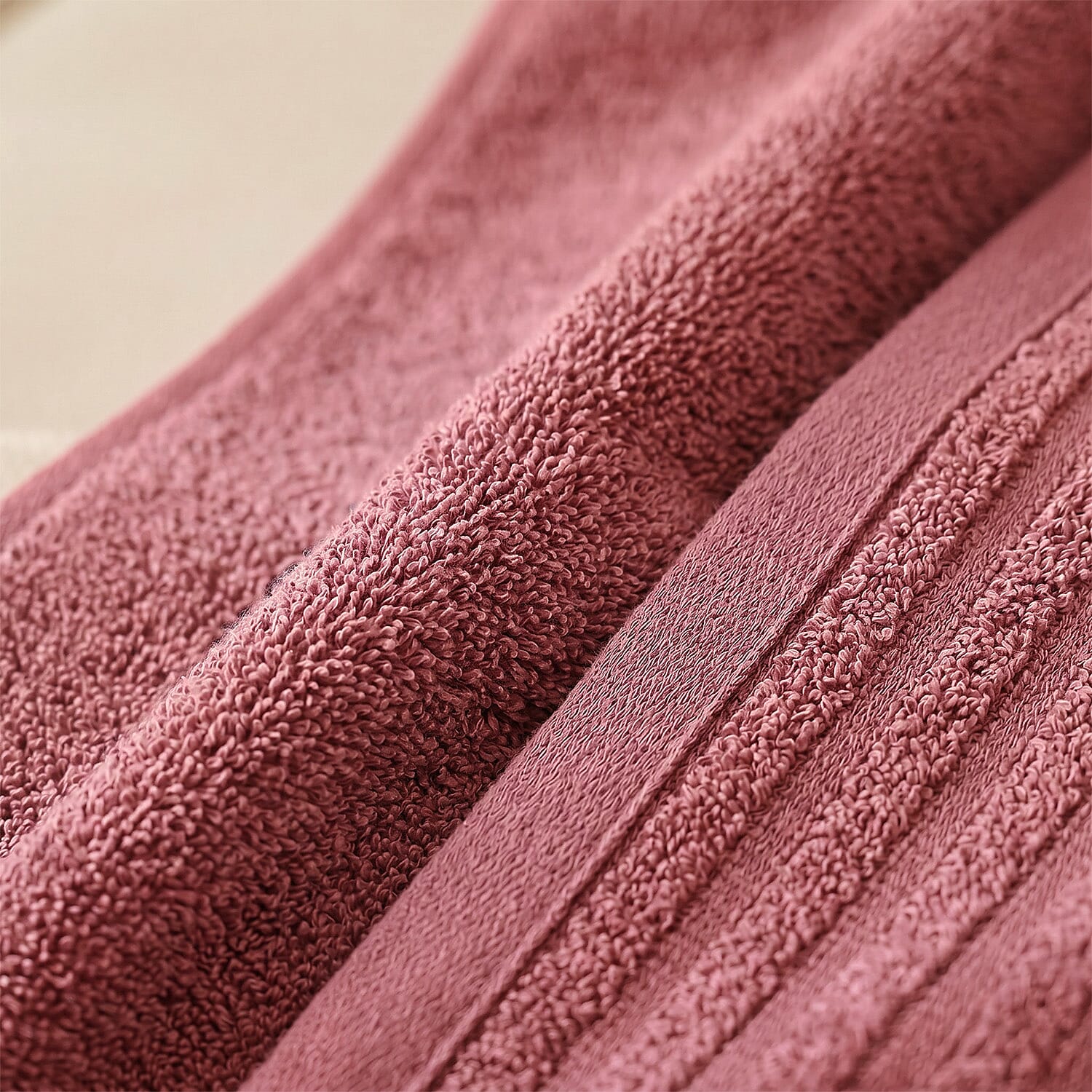 LIVMORE Premium Large Bamboo Bath Sheet (160 x 80cm) - Rose