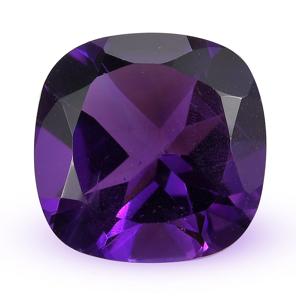 African Amethyst Cushion Cut 9X9 mm Gemstone, 2.92 Ct