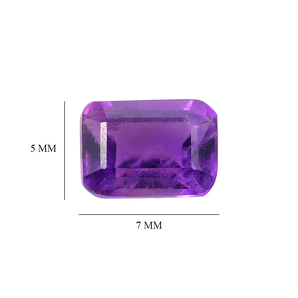 Set Of 2 African Amethyst Octagon 7X5 mm Gemstone, 2.01 Ct