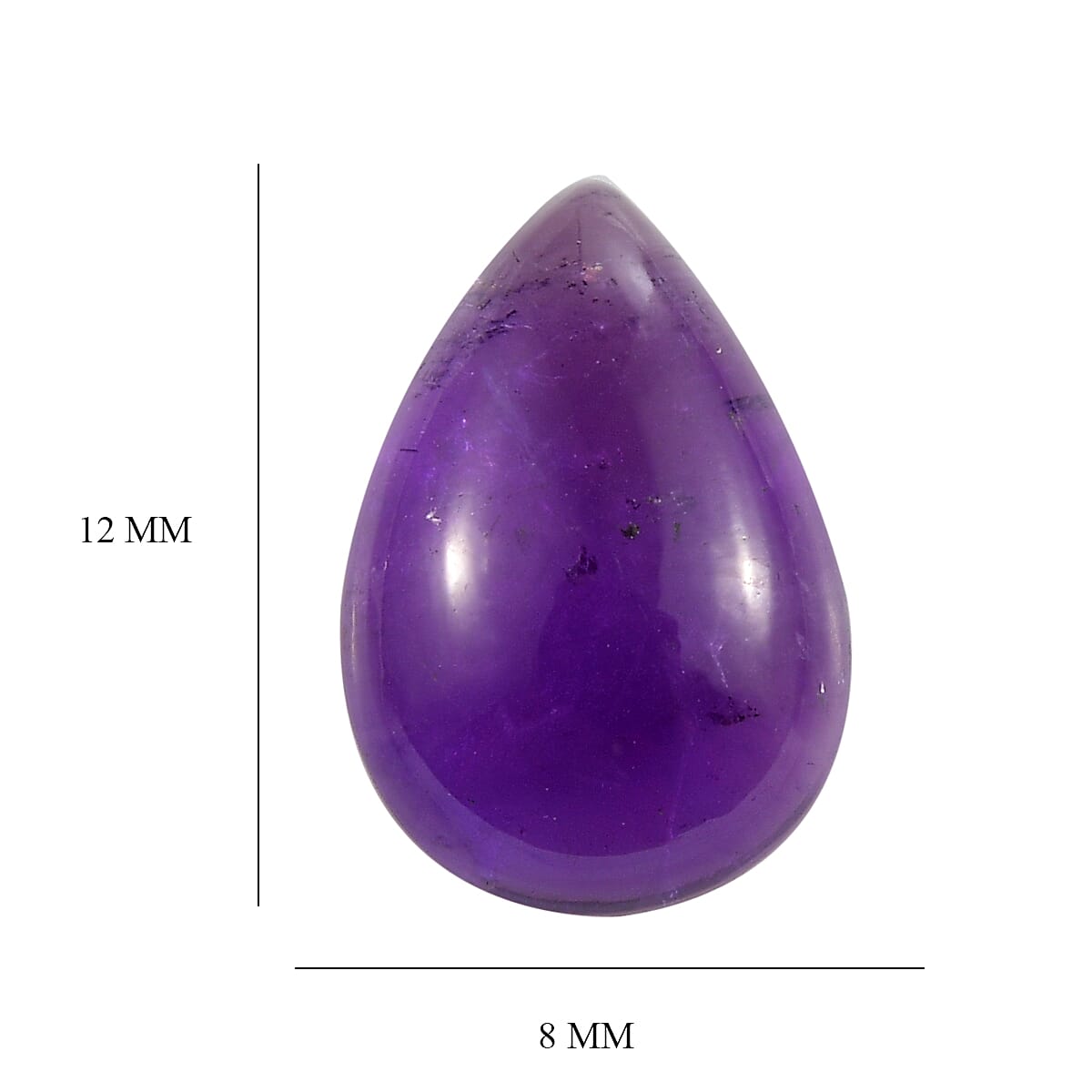 African Amethyst Pear 12X8 mm Gemstone, 3.04 Ct
