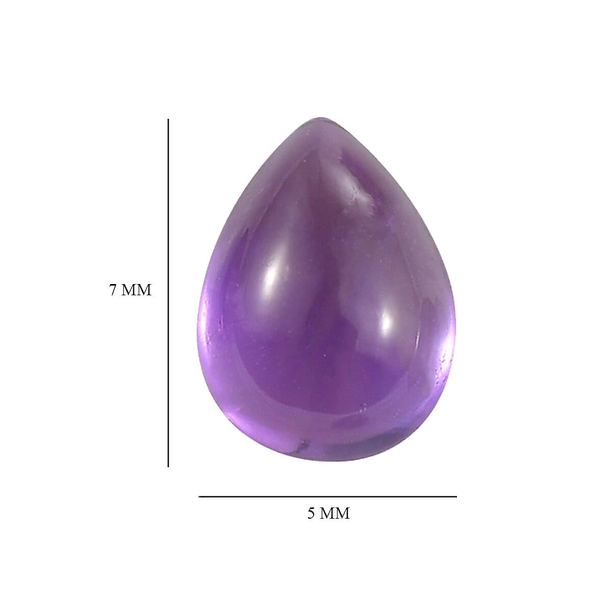 Set Of 6 African Amethyst Pear 7X5 mm Gemstone, 4.87 Ct