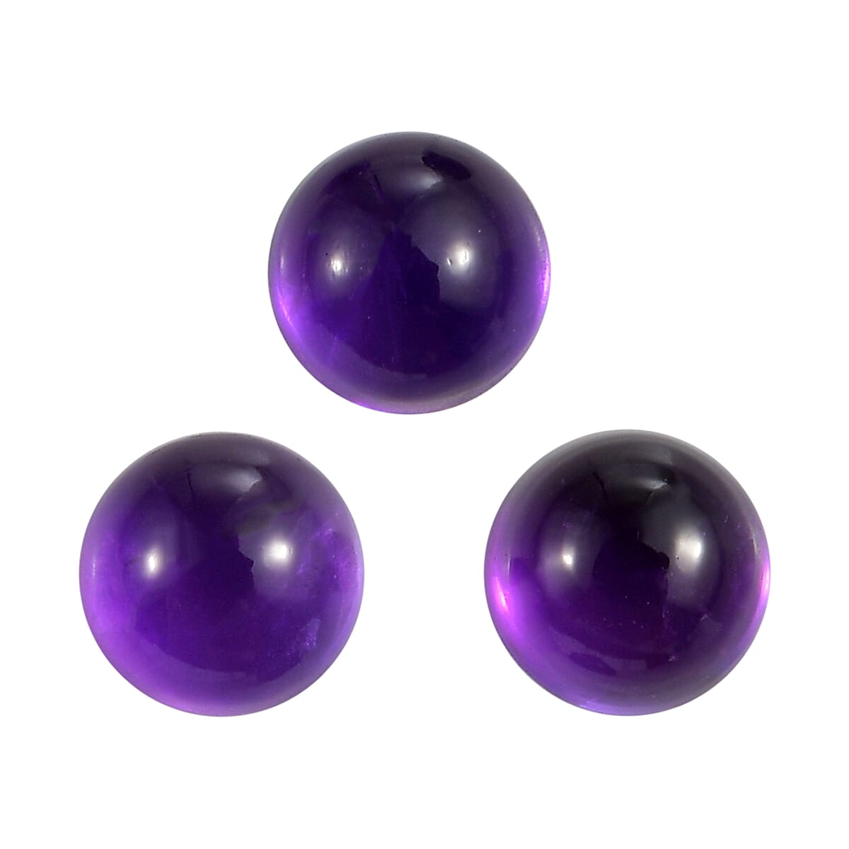 Set Of 3 African Amethyst Round 4 mm Gemstone, 0.93 Ct
