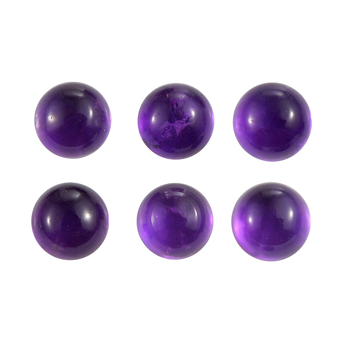 Set Of 6 African Amethyst Round 4.5 mm Gemstone, 2.54 Ct