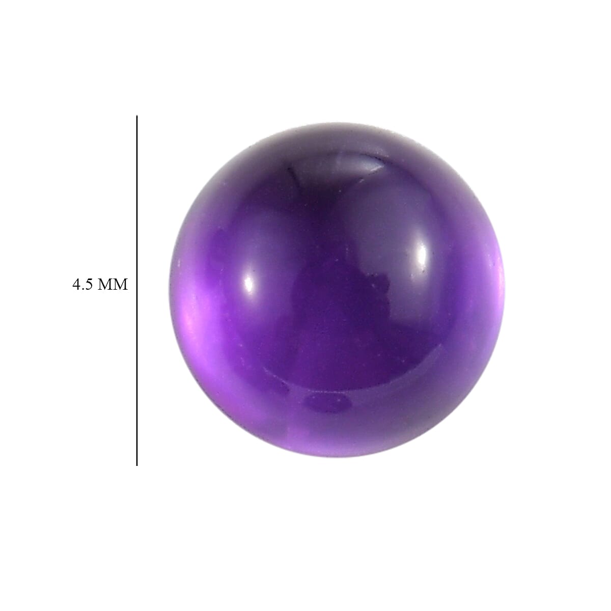 Set Of 6 African Amethyst Round 4.5 mm Gemstone, 2.54 Ct