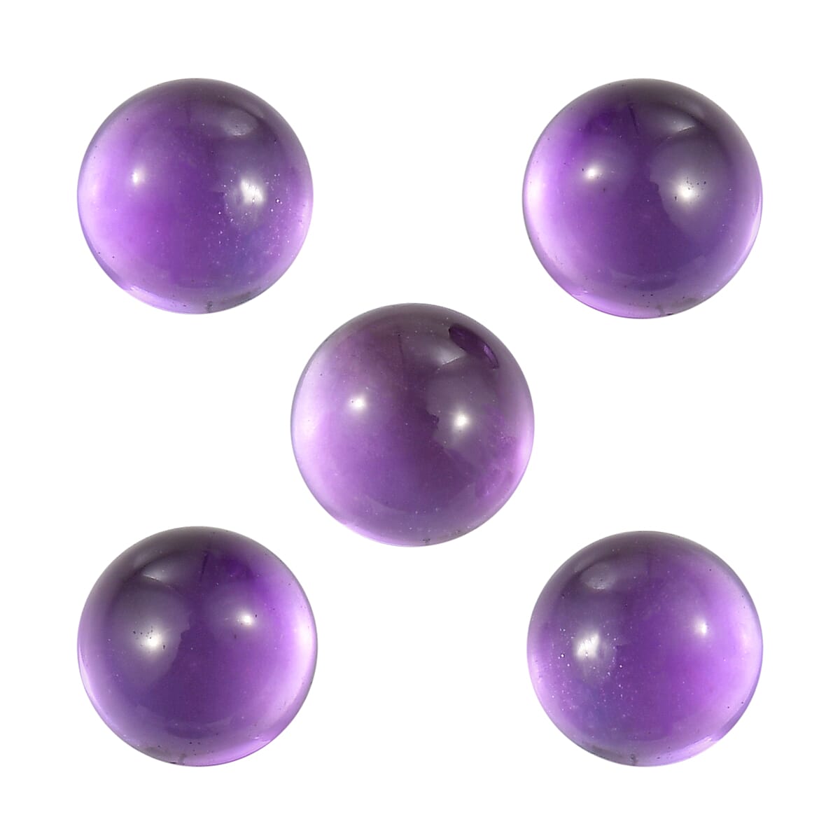 Set Of 5 African Amethyst Round 5 mm Gemstone, 2.70 Ct