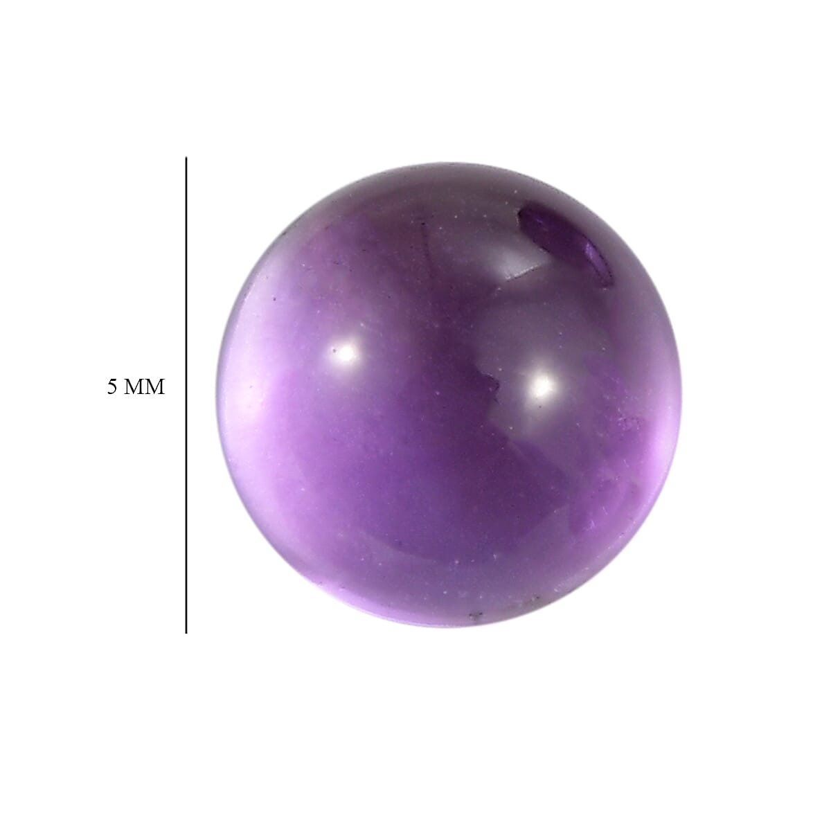 Set Of 5 African Amethyst Round 5 mm Gemstone, 2.70 Ct