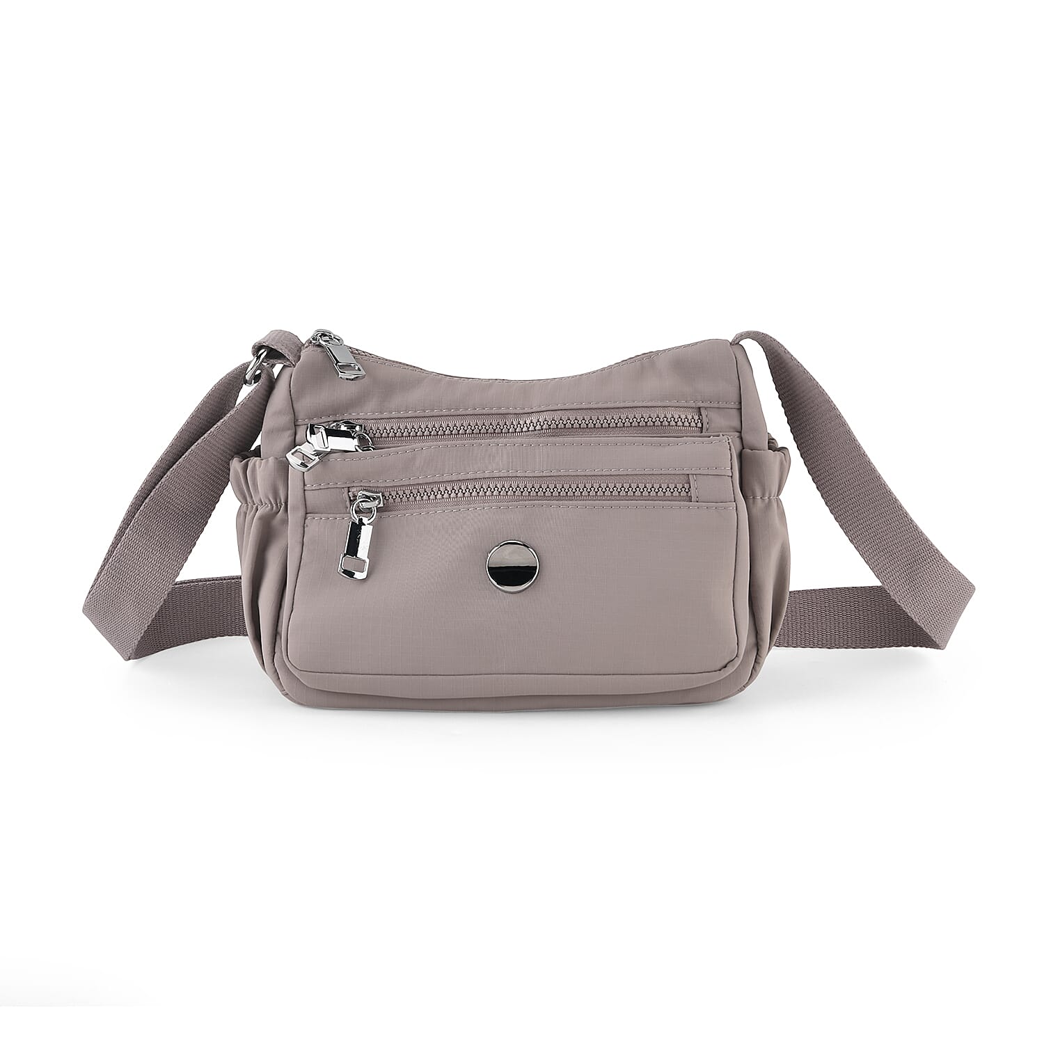Multi Pocket Sling Crossbody Travel Messenger Shoulder Bag - Pink