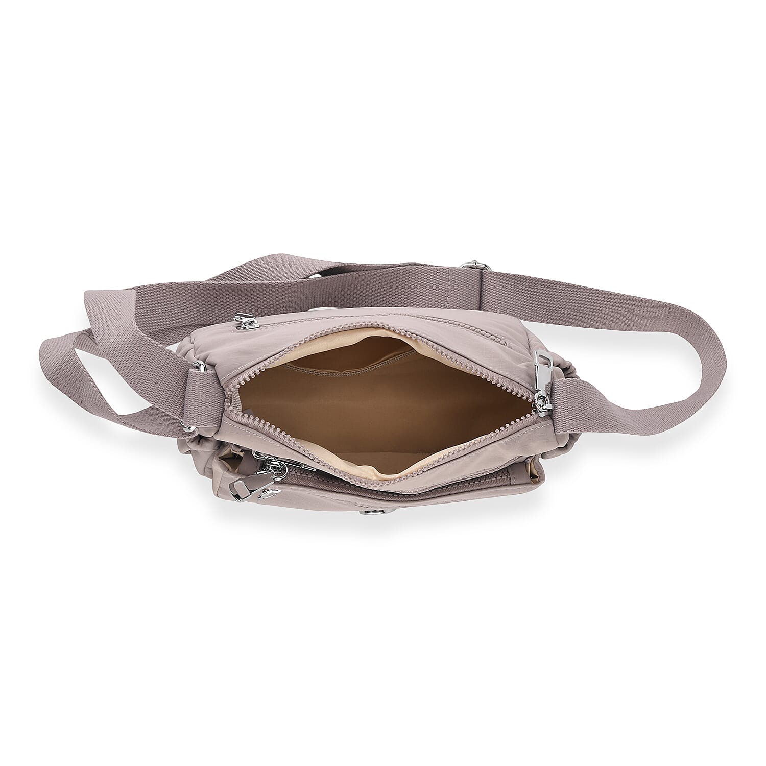 Multi Pocket Sling Crossbody Travel Messenger Shoulder Bag - Pink