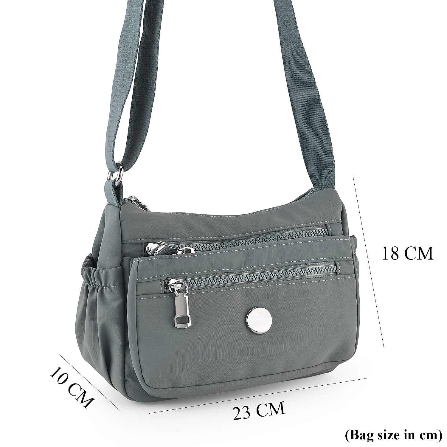 Multi Pocket Sling Crossbody Travel Messenger Shoulder Bag - Blue