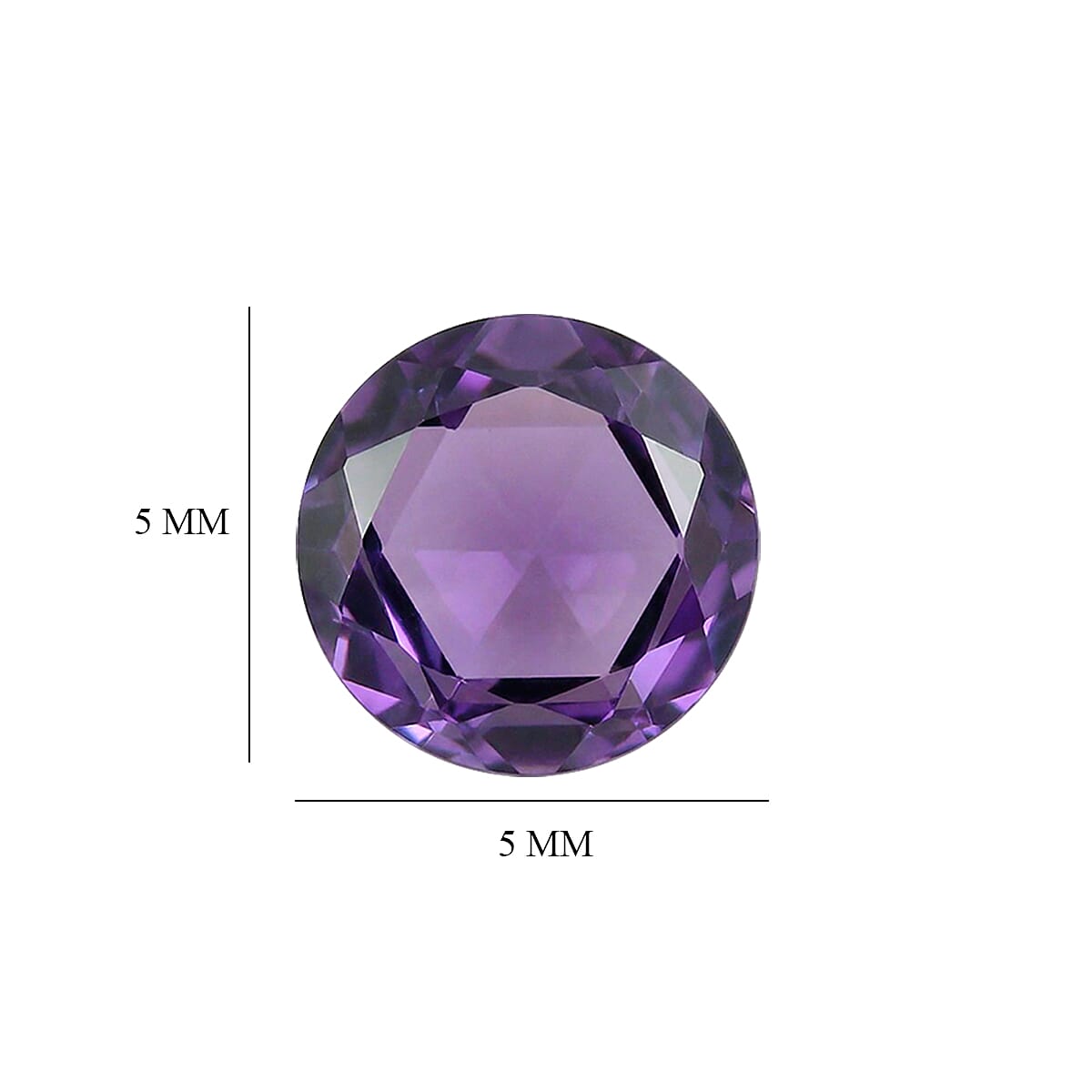 Set Of 2 African Amethyst Round 5 mm Gemstone, 1.09 Ct
