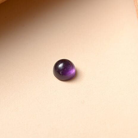 African Amethyst Round 6 mm Gemstone, 0.98 Ct