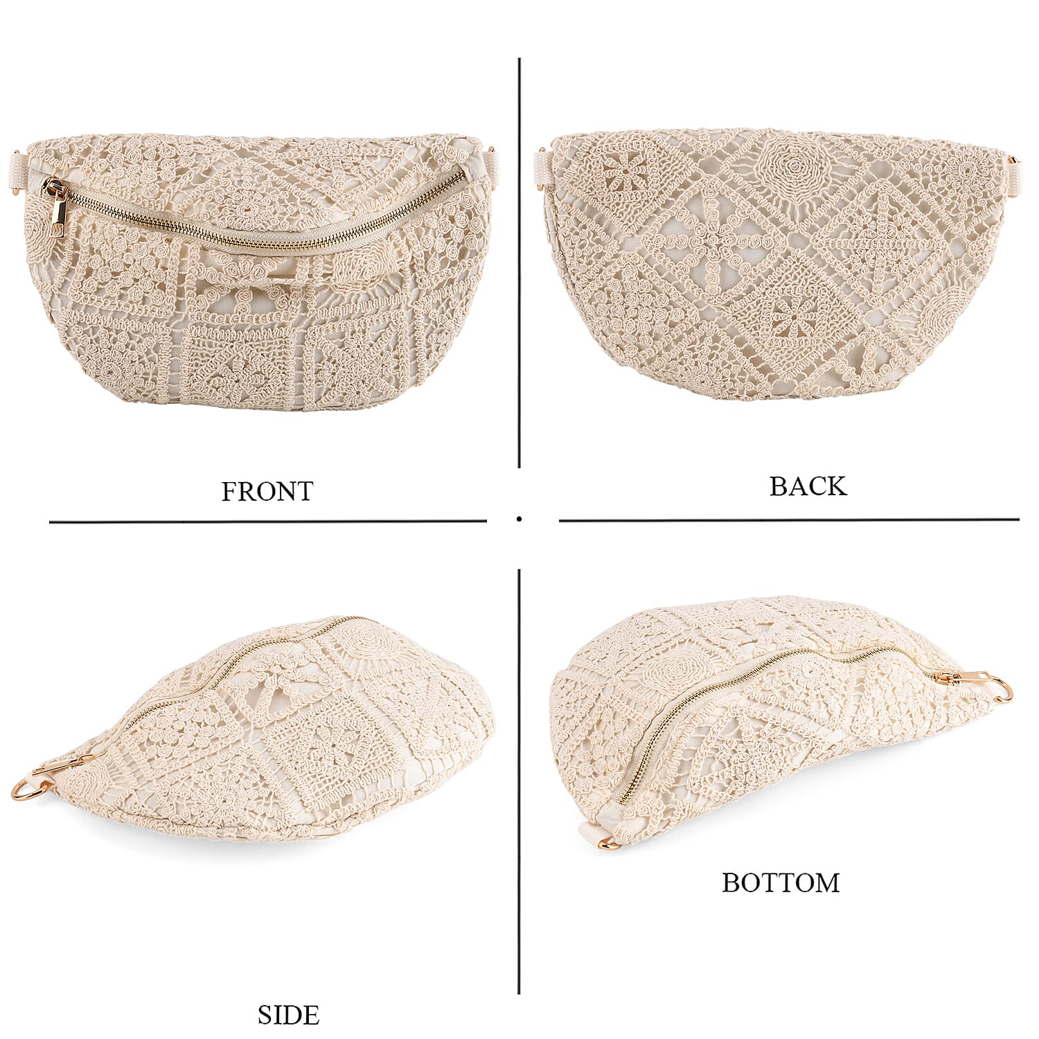 Crossbody Bag (Size - One Size) - Beige - White