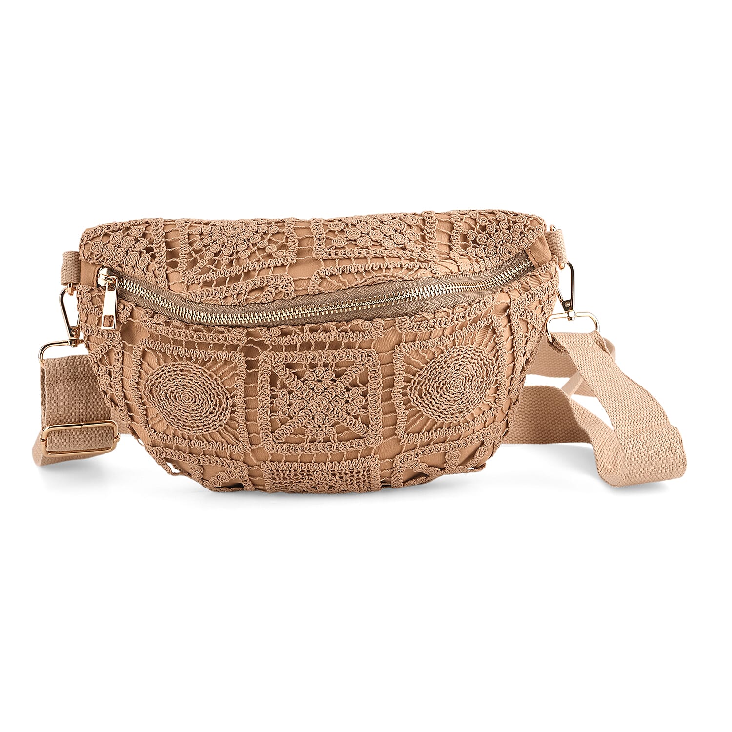 Crossbody Bag (Size - One Size) - Khaki - White