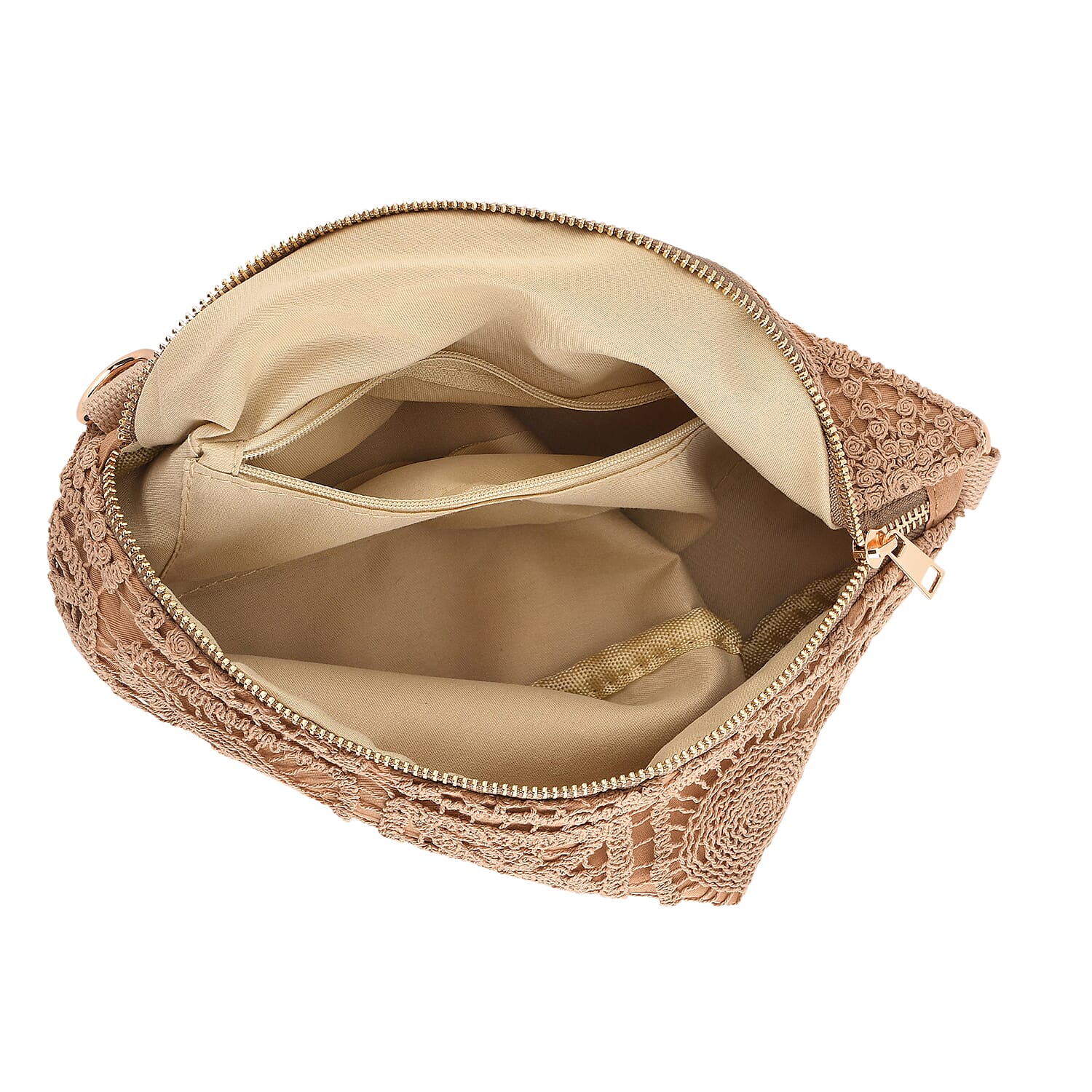 Crossbody Bag (Size - One Size) - Khaki - White