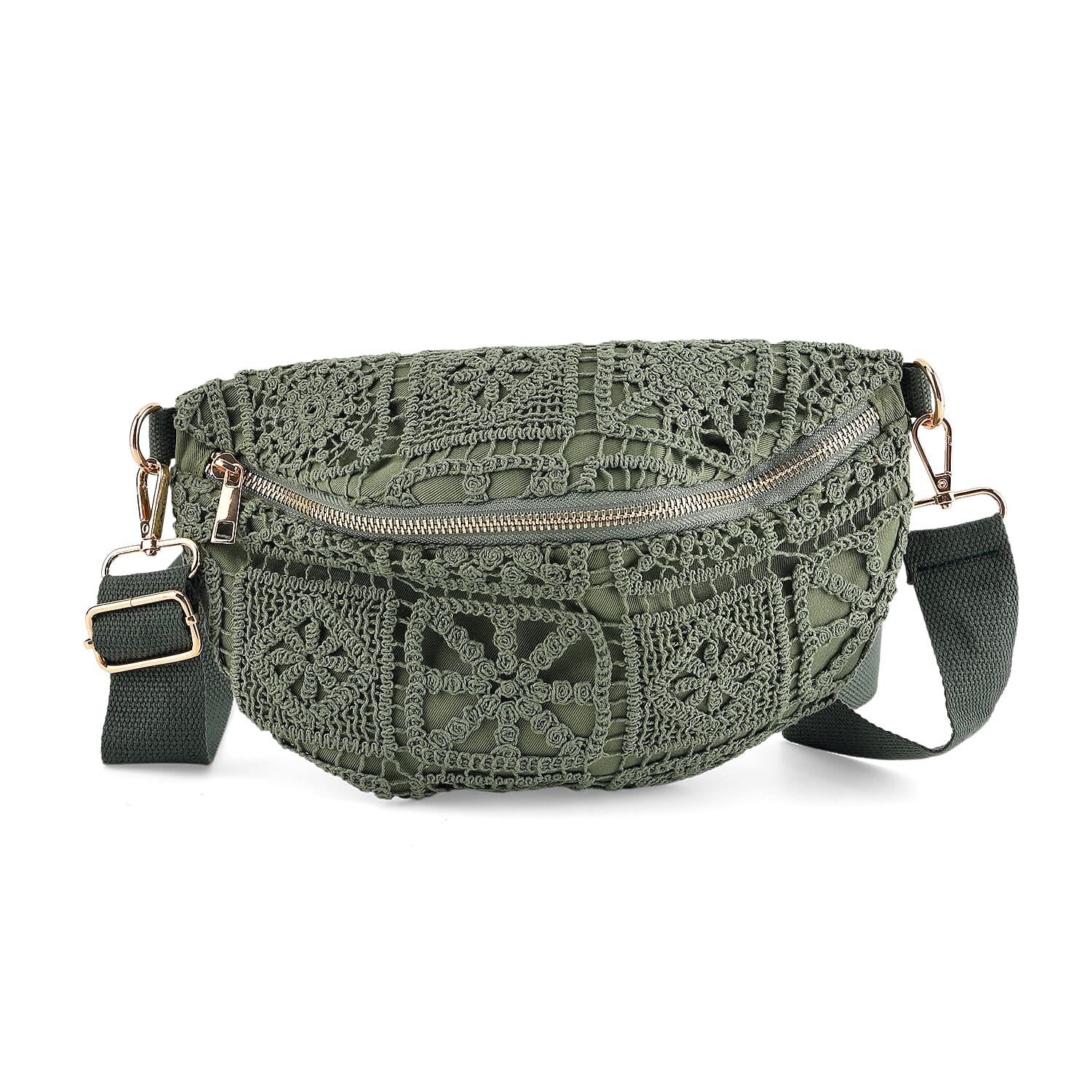Crossbody Bag (Size - One Size) - Green - White