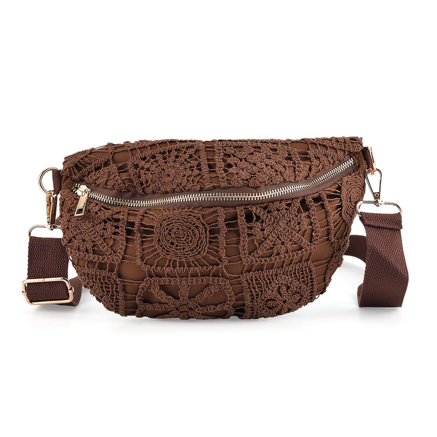 Crossbody Bag (Size - One Size) - Brown - White