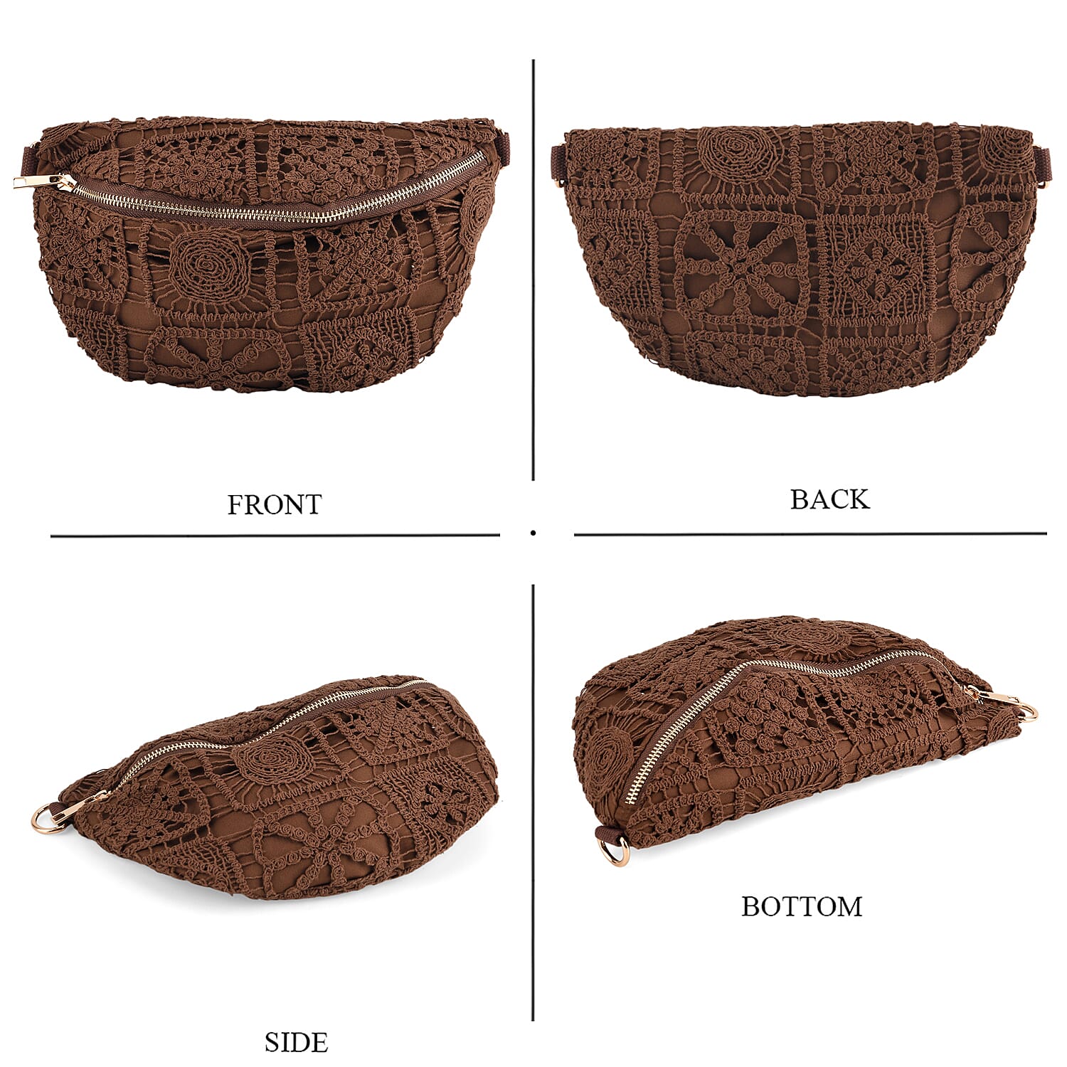 Crossbody Bag (Size - One Size) - Brown - White