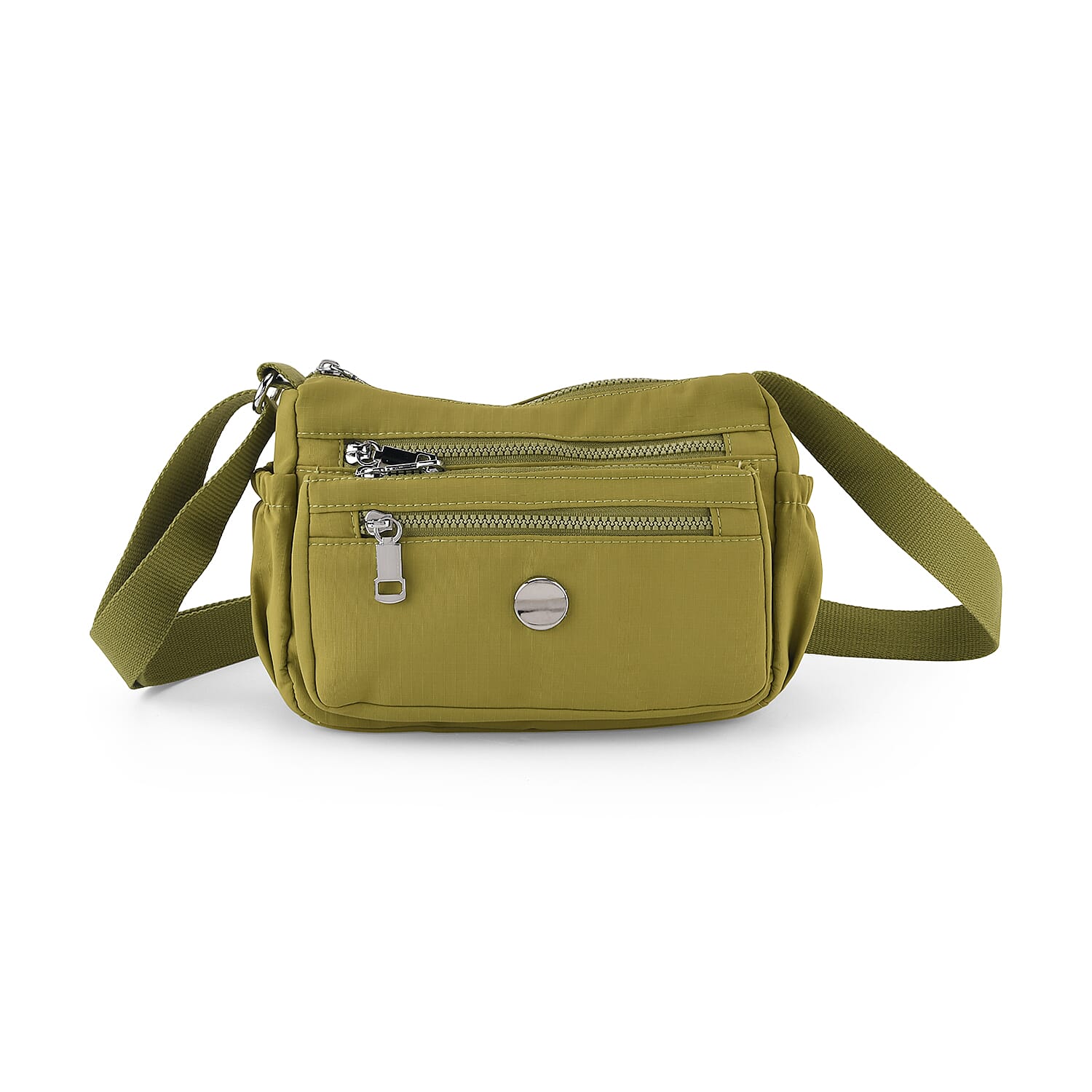 Multi Pocket Sling Crossbody Travel Messenger Shoulder Bag - Green
