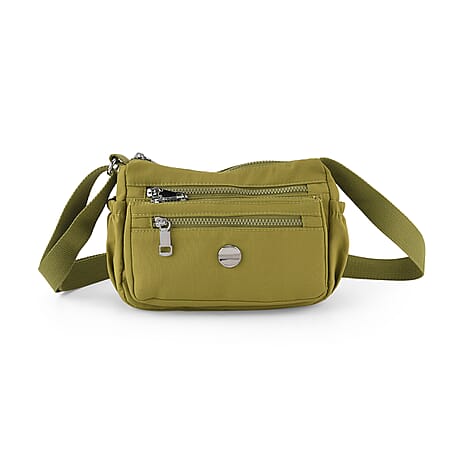 Multi Pocket Sling Crossbody Travel Messenger Shoulder Bag - Green