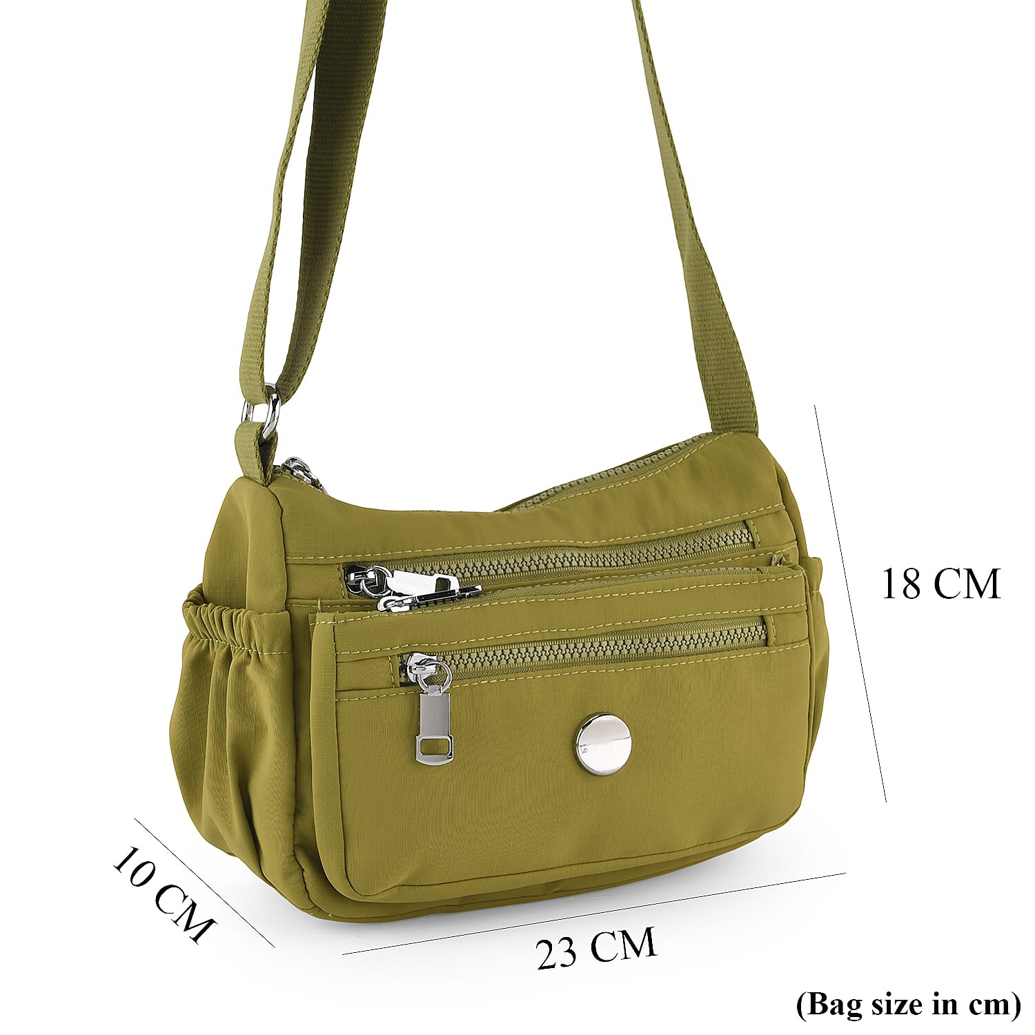 Multi Pocket Sling Crossbody Travel Messenger Shoulder Bag - Green