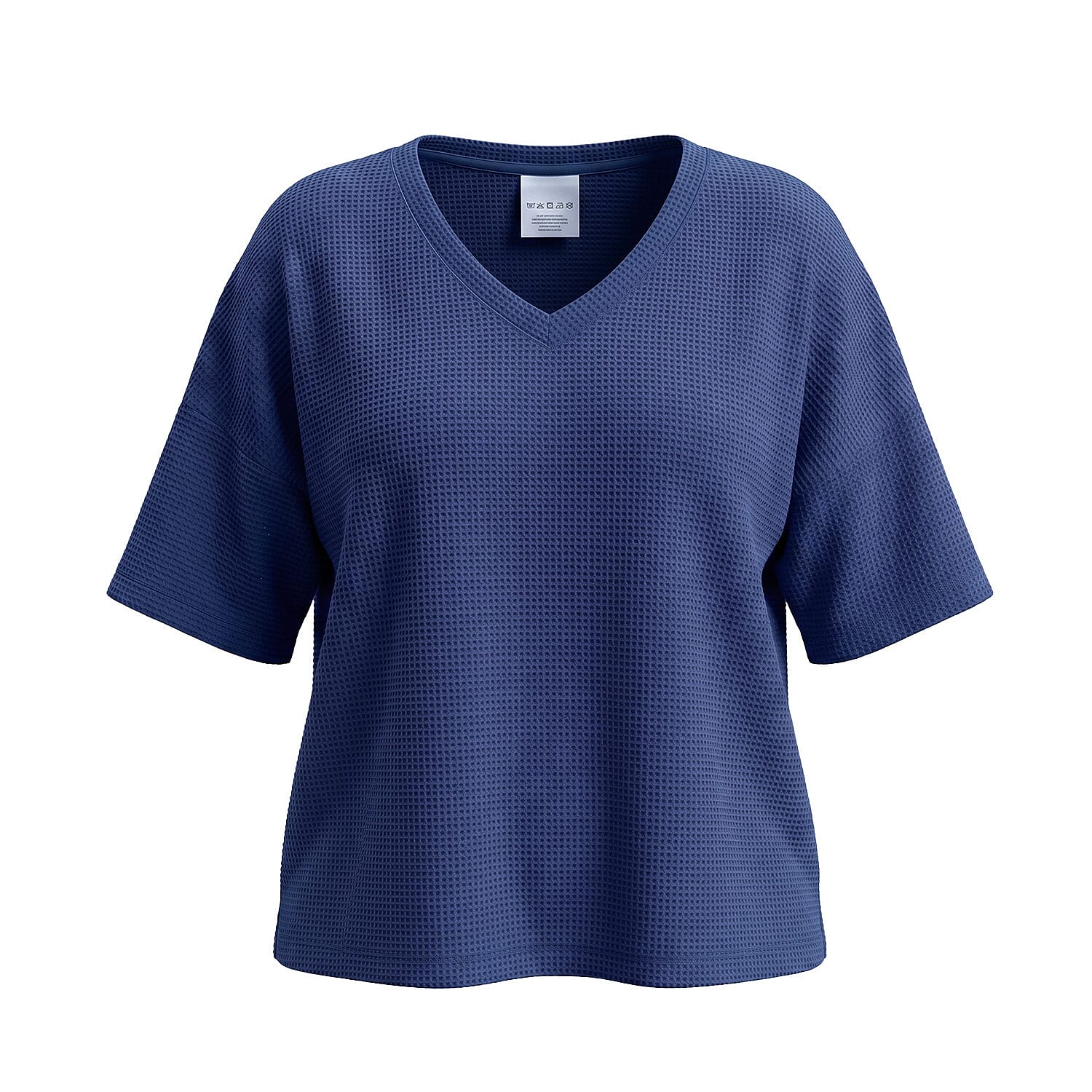 Ladies V-Neck Batwing Top (One Size) - Navy