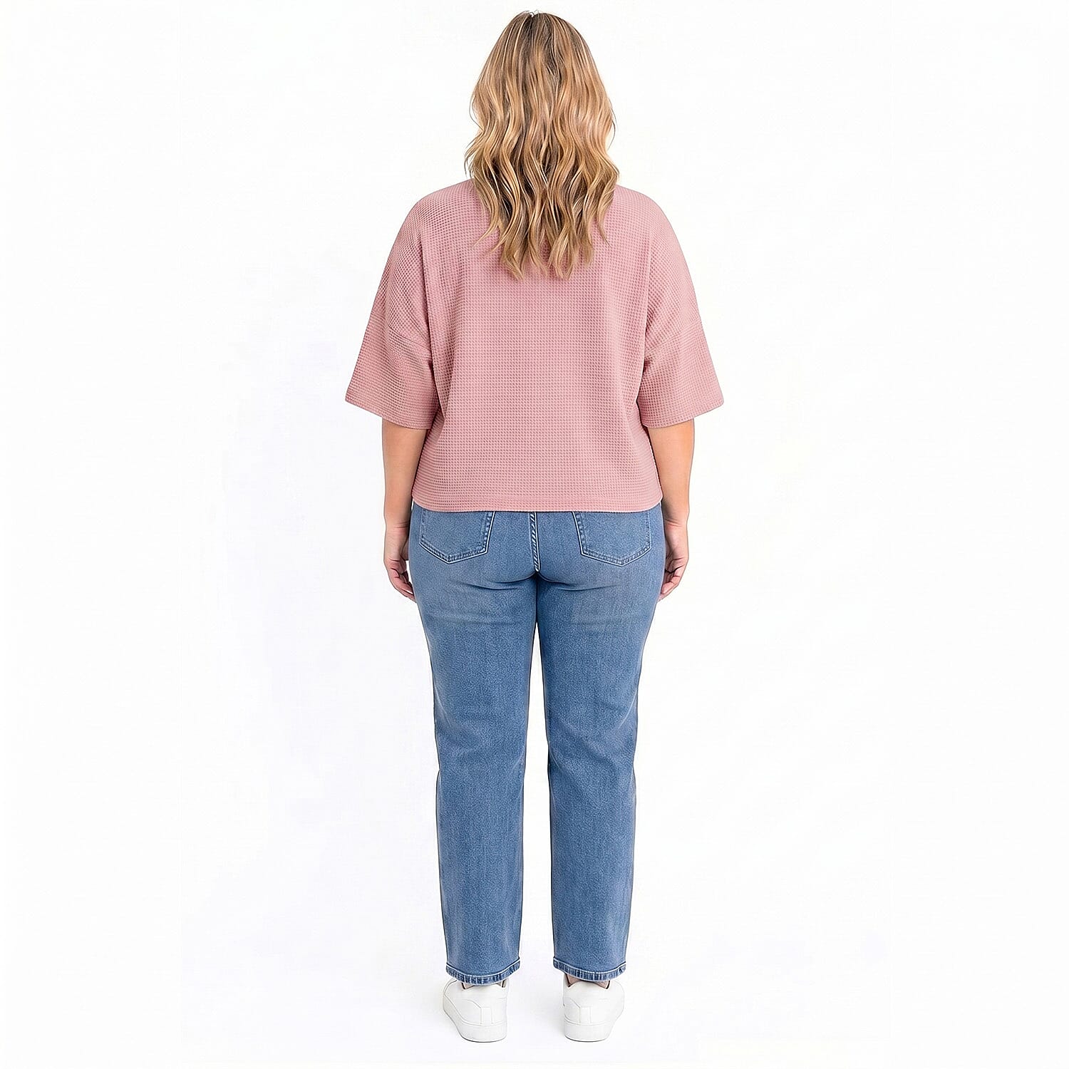 Ladies V-Neck Batwing Top (One Size) - Pink