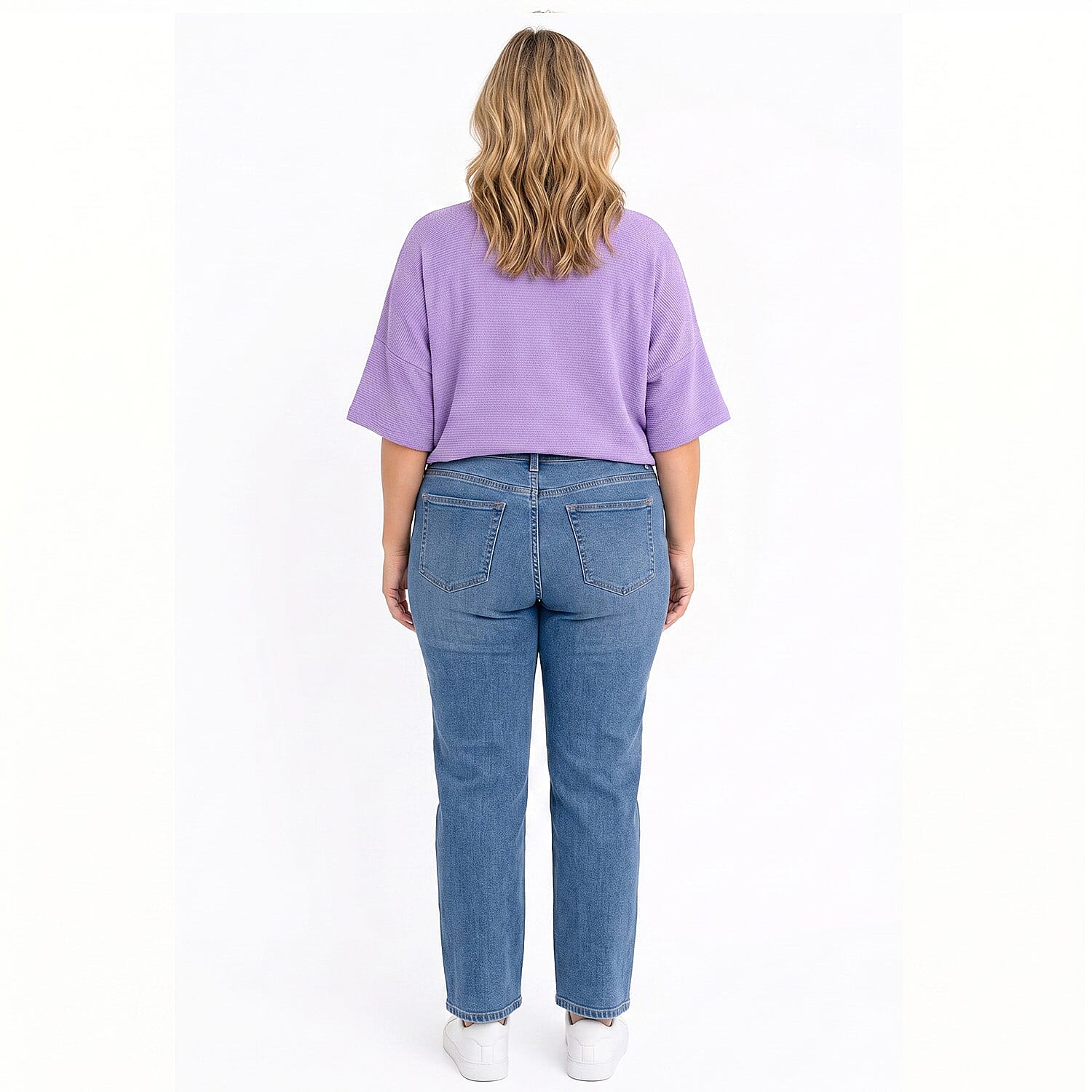 Ladies V-Neck Batwing Top (One Size) - Lilac