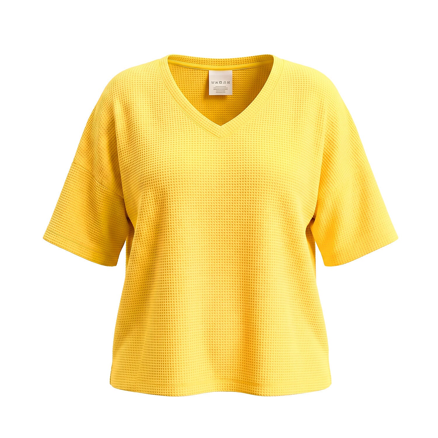 Ladies V-Neck Batwing Top (One Size) - Lemon