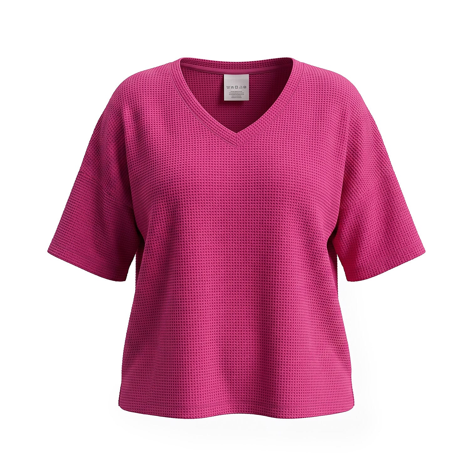Ladies V-Neck Batwing Top (One Size) - Raspberry