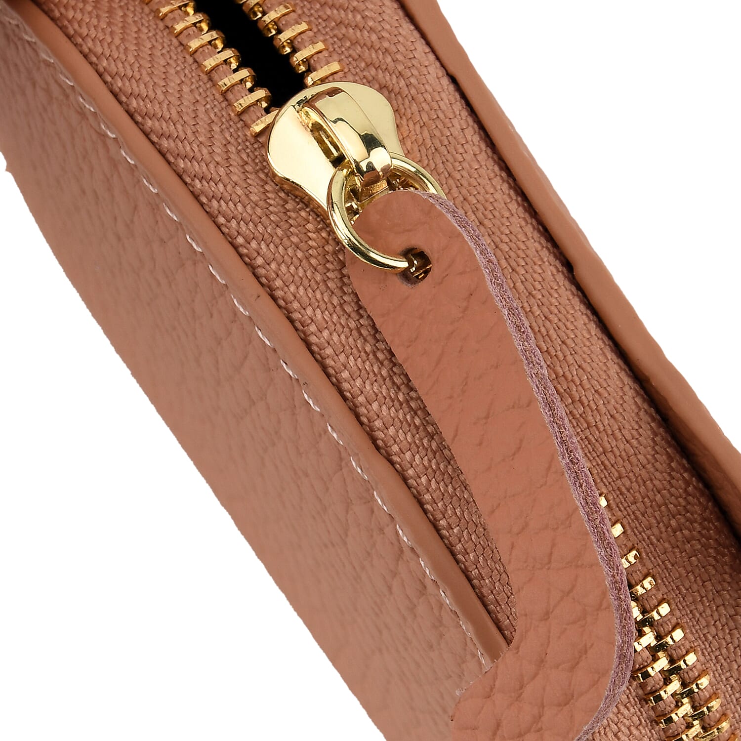 Genuine Leather RFID Blocking Novelty Cat Wallet - Dusty Rose