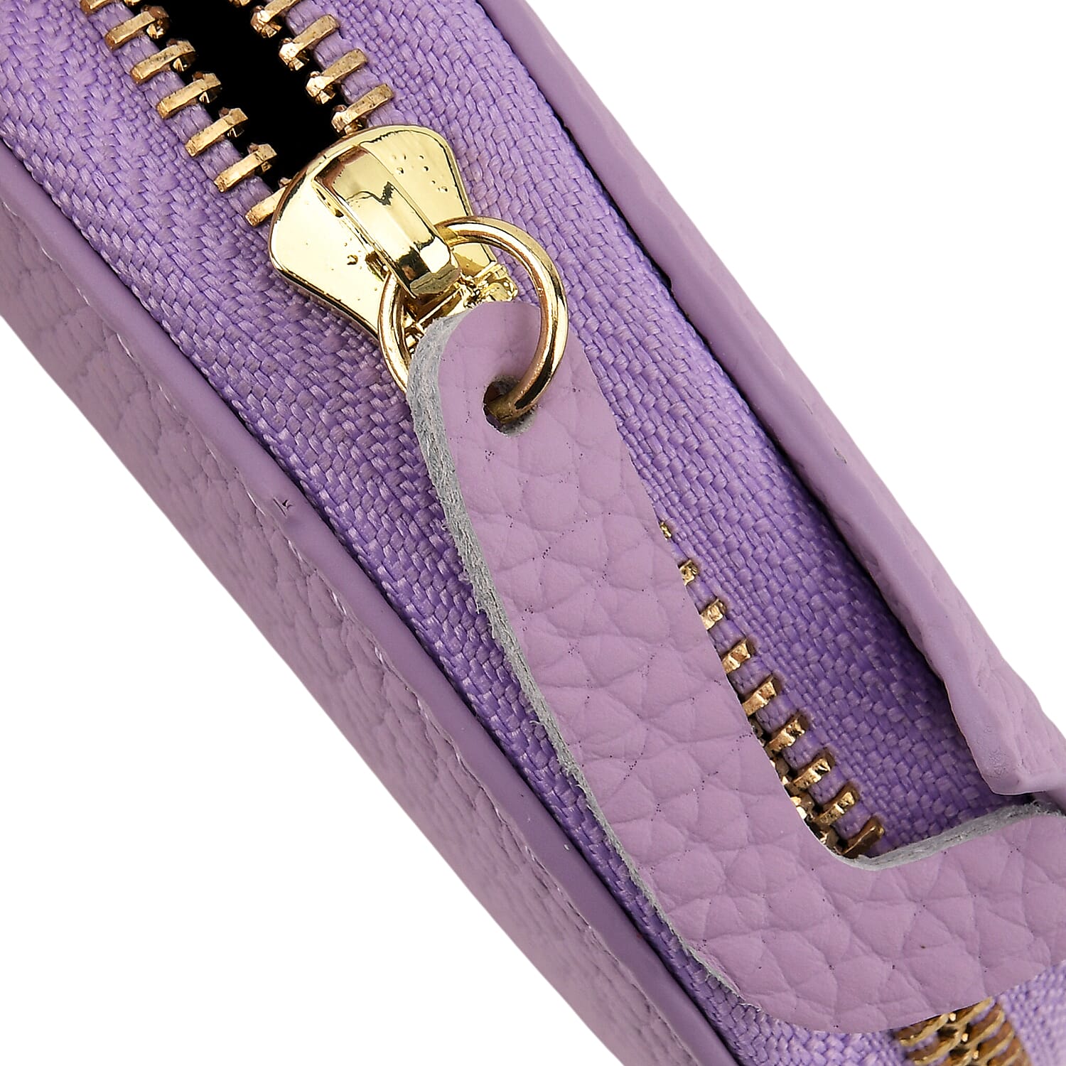 Leather Patterned Wallet (Size 10x9x2 ) - Purple
