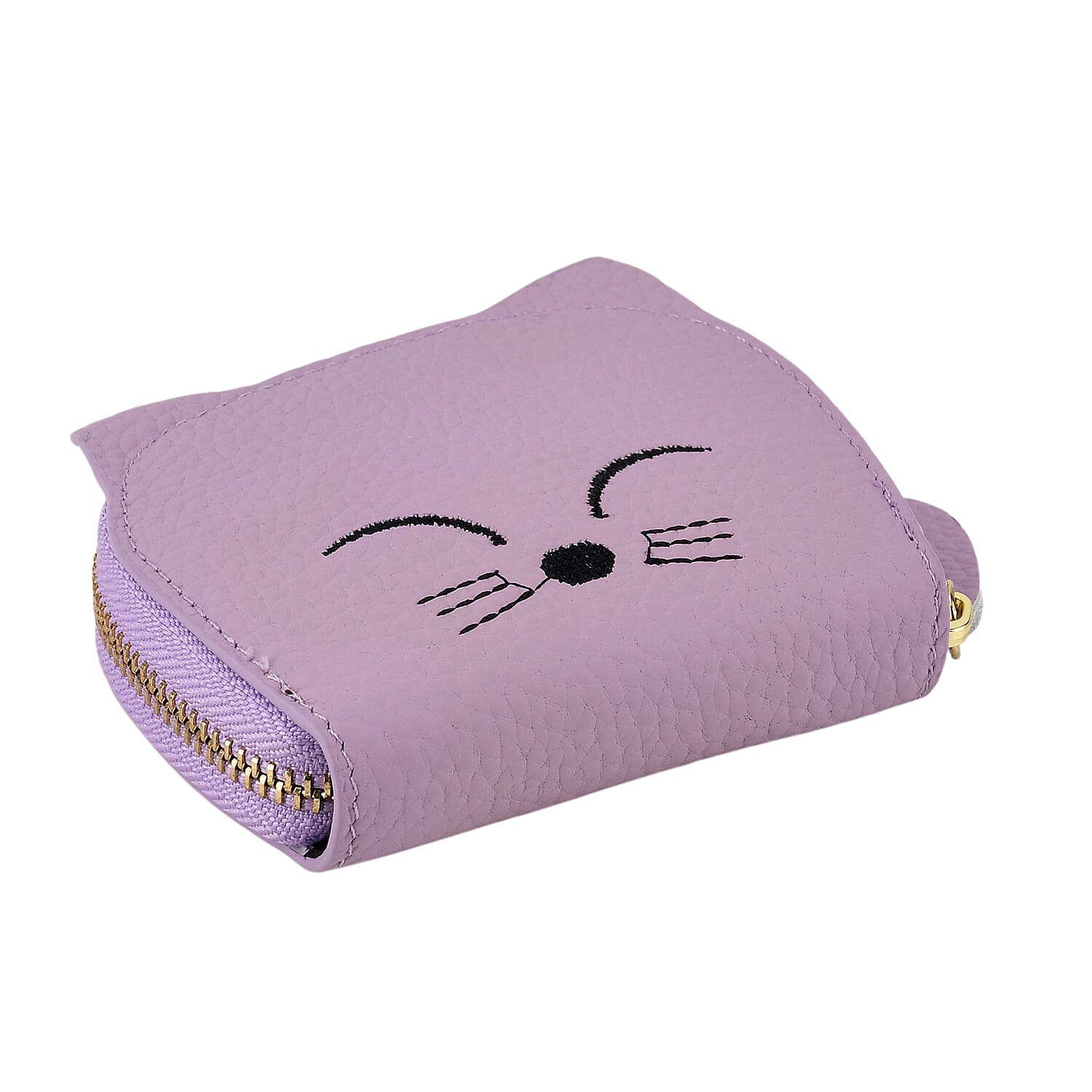 Leather Patterned Wallet (Size 10x9x2 ) - Purple