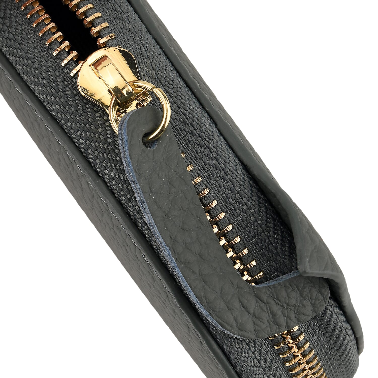 Leather Patterned Wallet (Size 10x9x2 ) - Blue