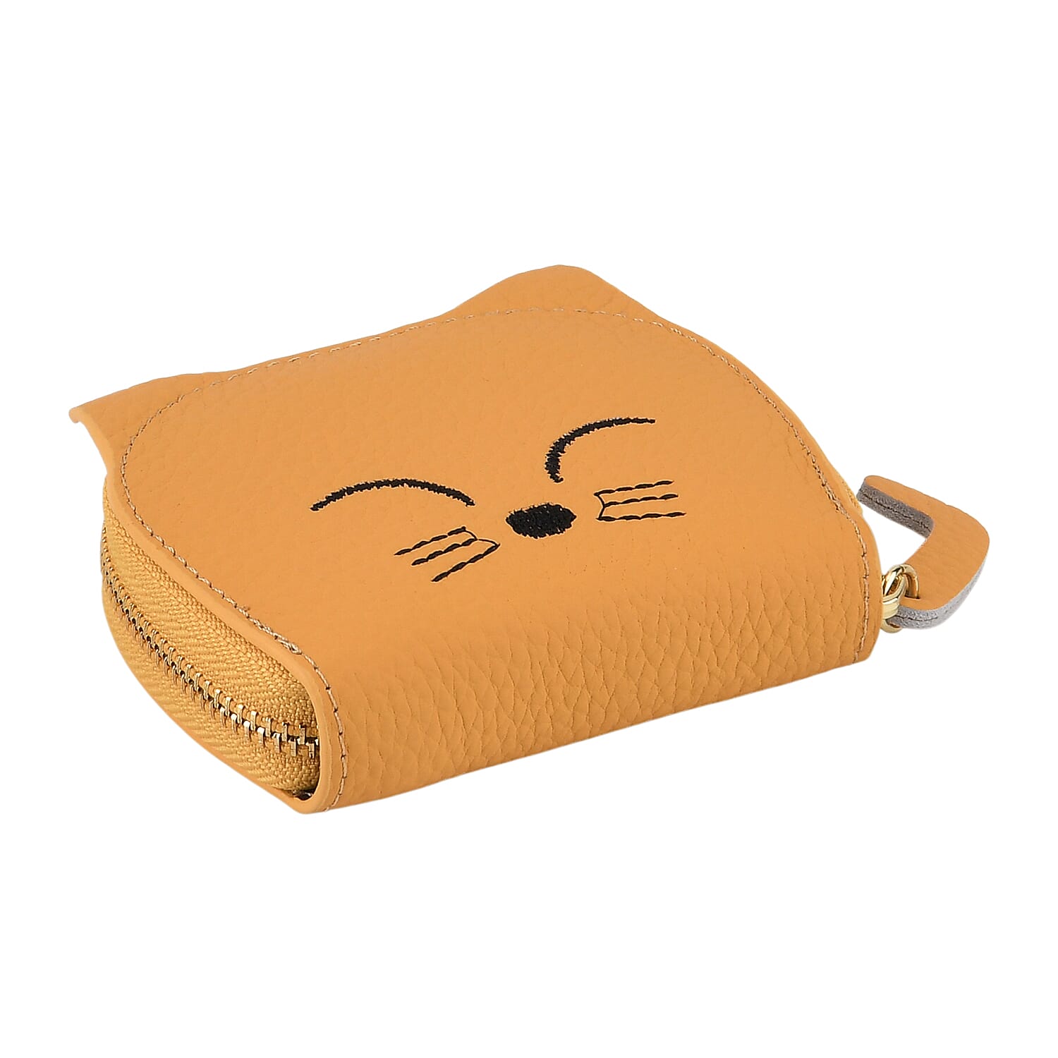 Leather Patterned Wallet (Size 10x9x2 ) - Yellow