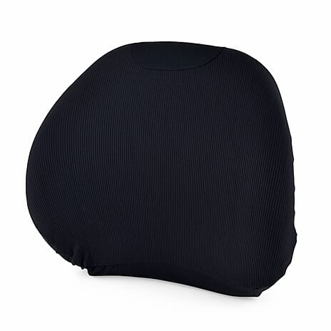 LIVMORE Orthopaedic Memory Foam Lumbar Support Cushion with Four-Season Cover (Size 40x11cm) - Black