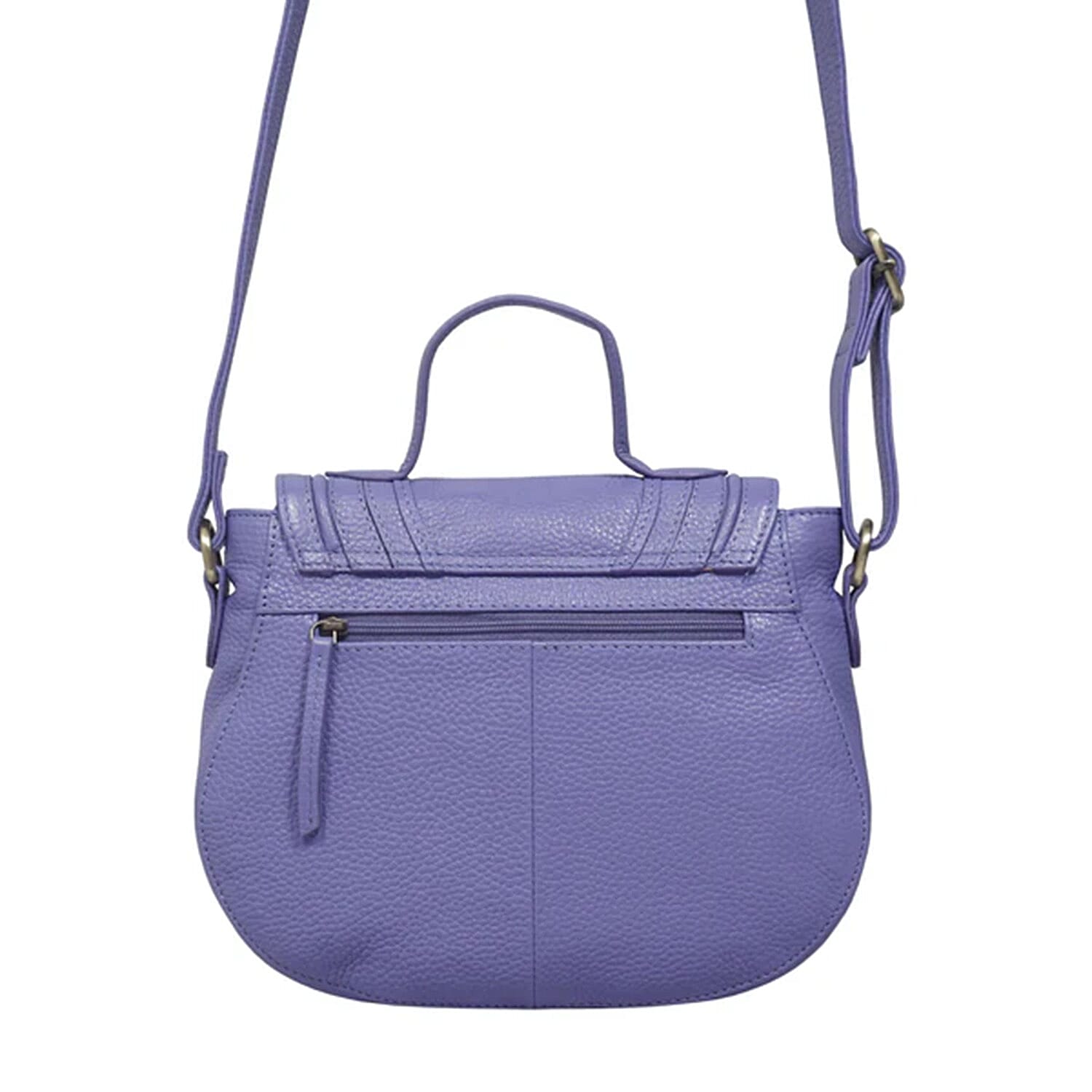 Assots 'Carmel' Limited Edition Soft Pebble Genuine Leather Crossbody Bag - Violet Blue