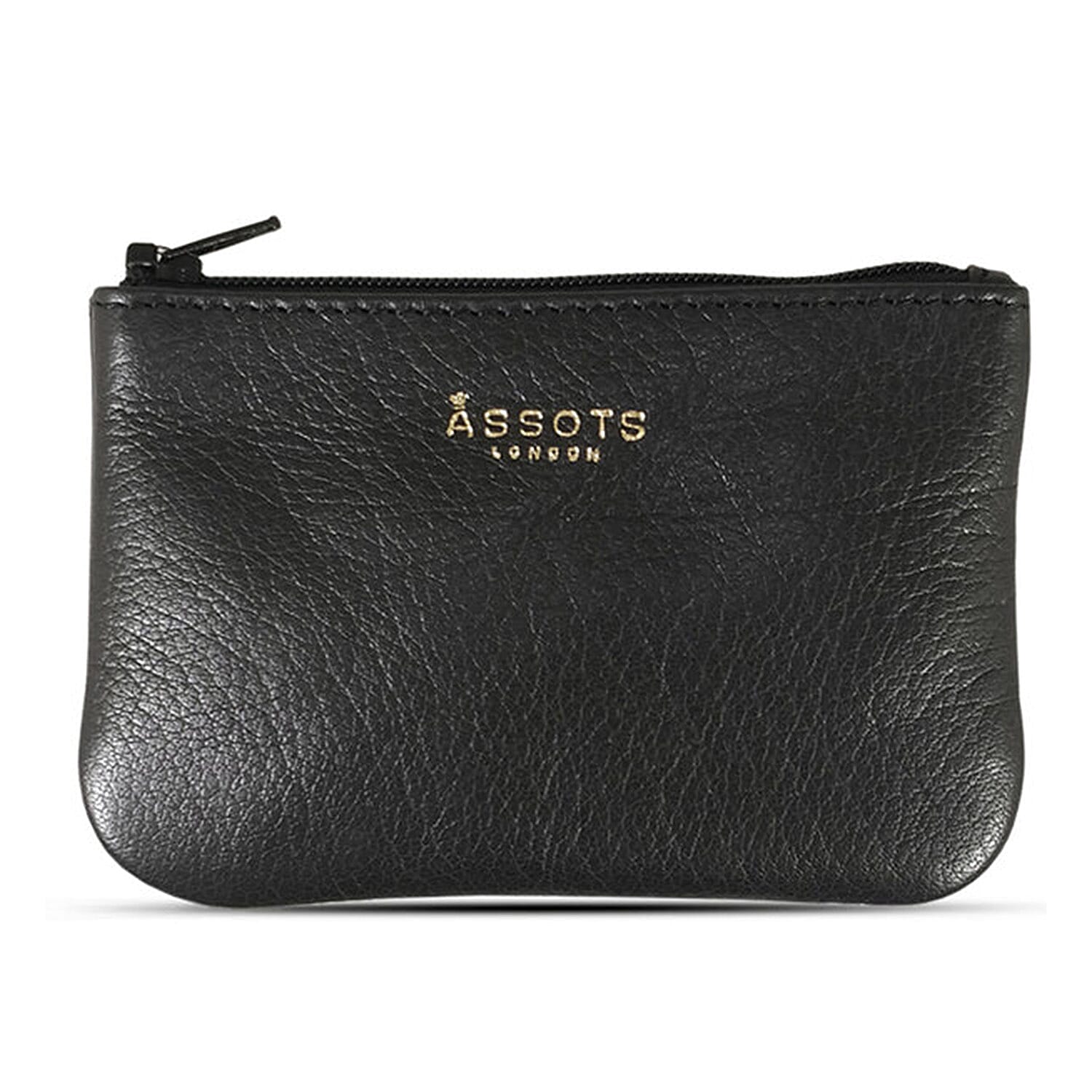 Assots 'Poppy' Handcrafted Genuine Leather Coin Pouch - Black