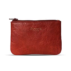 Assots 'Poppy' Handcrafted Genuine Leather Coin Pouch - Yellow