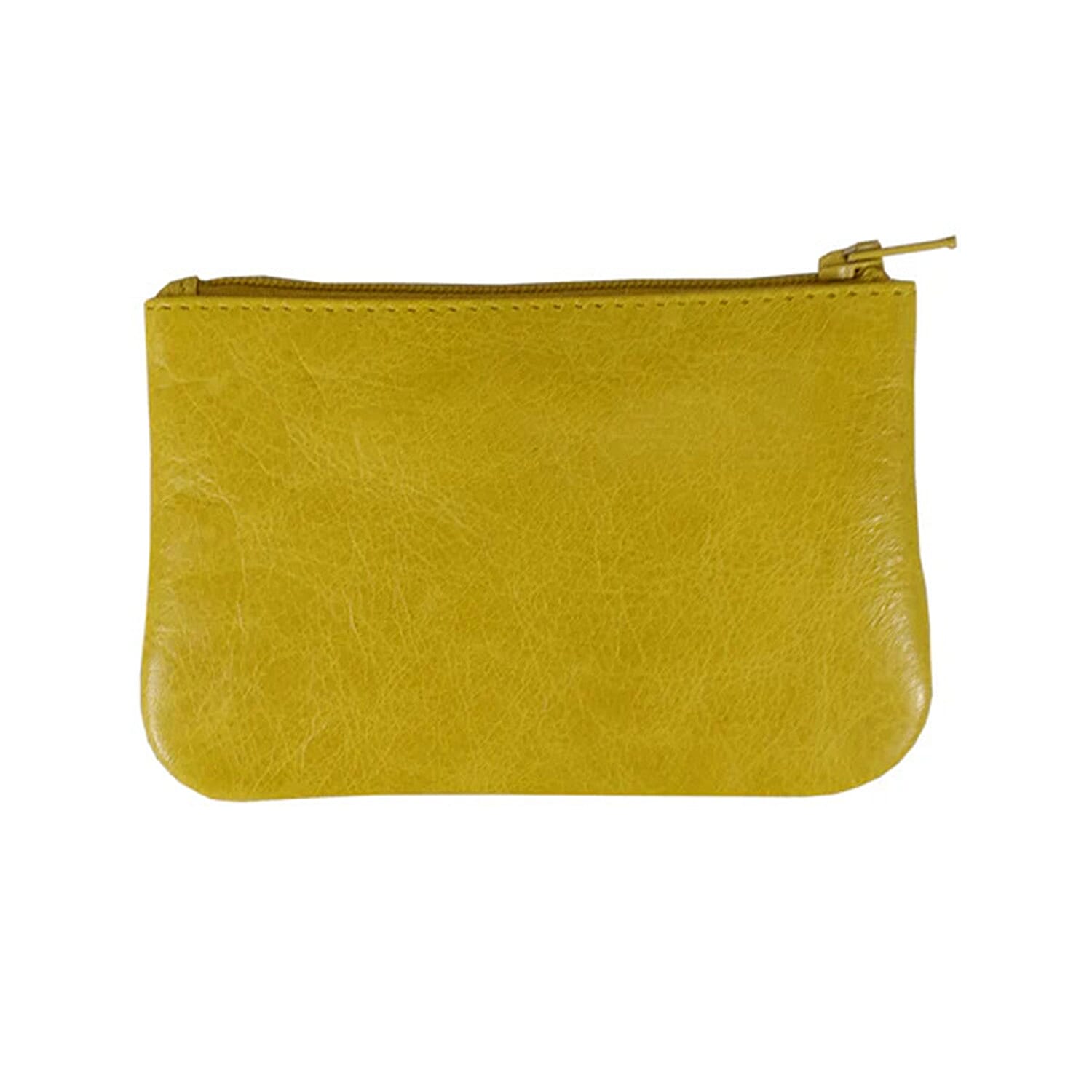 Assots 'Poppy' Handcrafted Genuine Leather Coin Pouch - Yellow