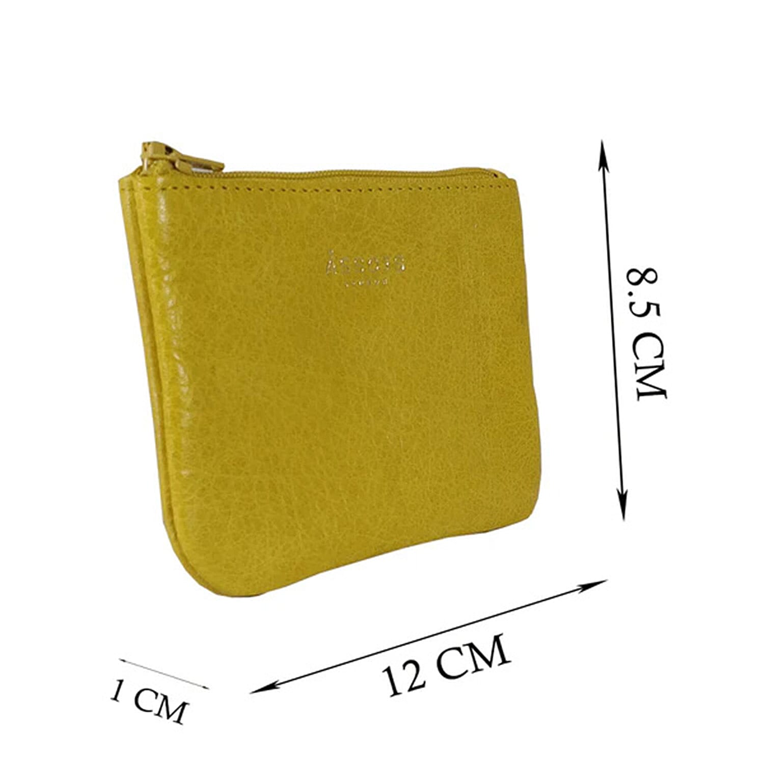 Assots 'Poppy' Handcrafted Genuine Leather Coin Pouch - Yellow