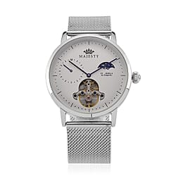 MAJESTY Multifunction LiaoCheng Automatic 3ATM WR Green Dial - Gold Case Mens Watch with Gold Stainless Steel Mesh Strap