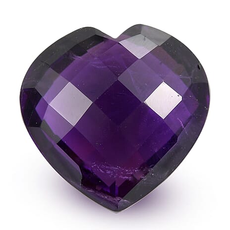 African Amethyst Heart 16 mm Gemstone, 11.94 Ct