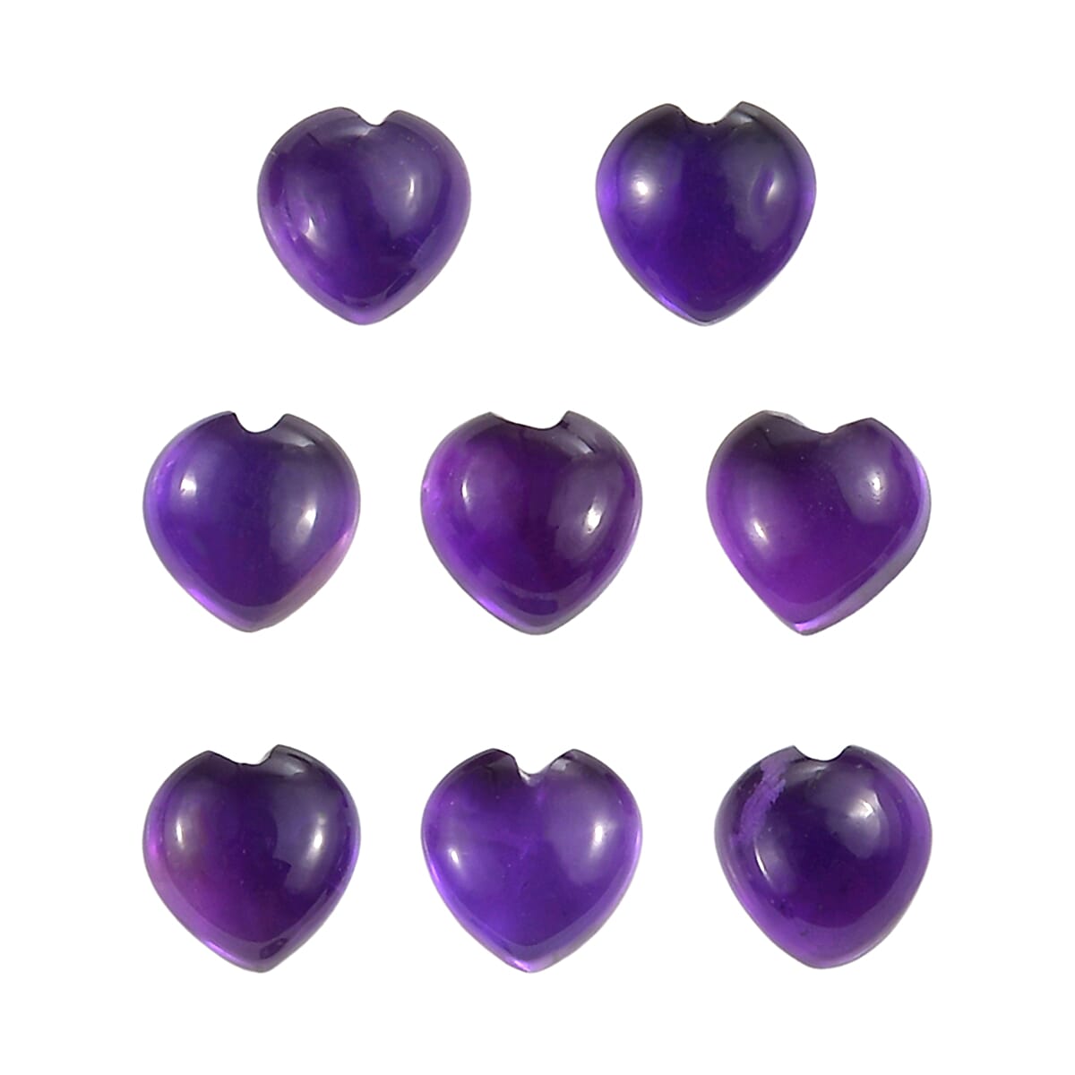 African Amethyst Heart 4.5 mm Gemstone, 2.50 Ct