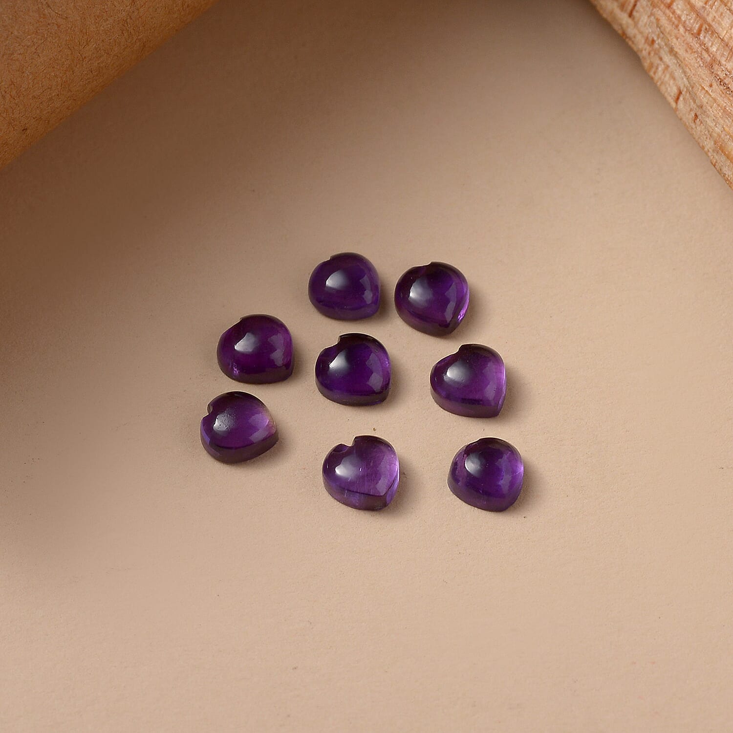 African Amethyst Heart 4.5 mm Gemstone, 2.50 Ct