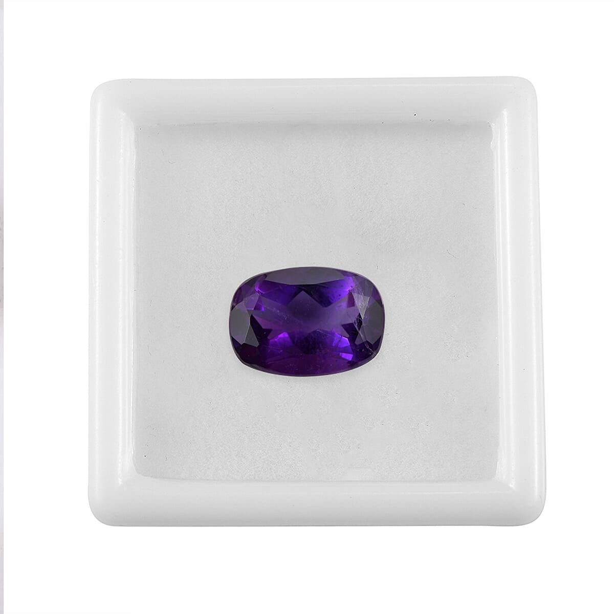 African Amethyst Cushion Cut 14X10 mm Gemstone, 5.77 Ct