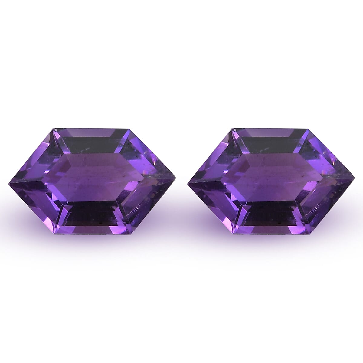 Set Of 2 African Amethyst Fancy 7X4.5 mm Gemstone, 1.17 Ct