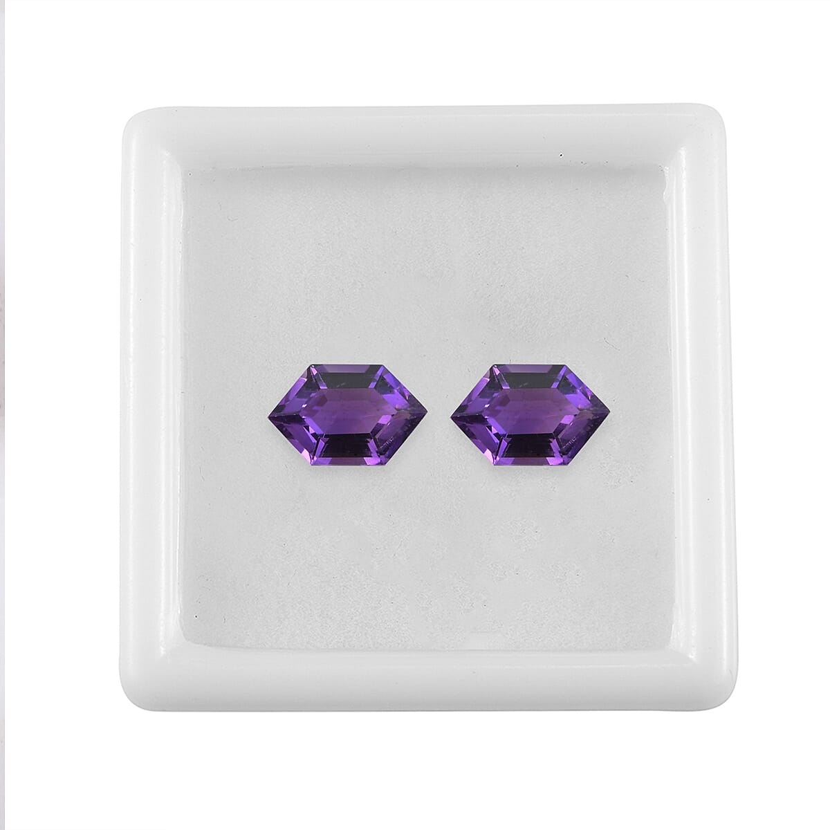 Set Of 2 African Amethyst Fancy 7X4.5 mm Gemstone, 1.17 Ct