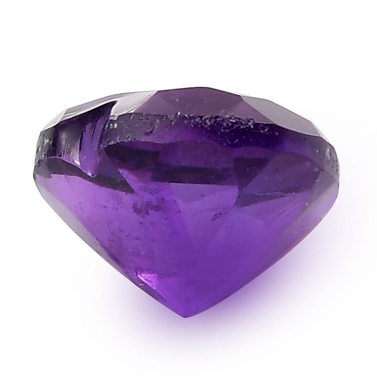 African Amethyst Heart 9 mm Gemstone, 2.15 Ct